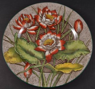 Antique Wedgwood Water Lilly Lily Plate 10 - 1/4 " Etruria England