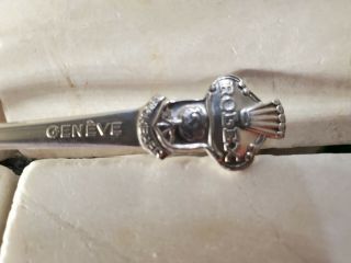 Vintage ROLEX Bucherer of Switzerland GENEVE Collector Spoon Silver plated CB6.  9 2