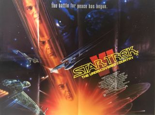Star Trek Vi The Undiscovered Country Movie Quad Poster 1991 Shatner