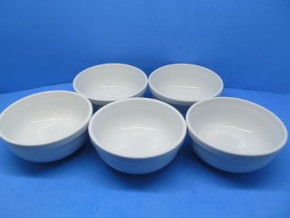 Culinary Arts Cafeware 6 1/8 " White Cereal Bowls Set Of 5 Bowls Guc