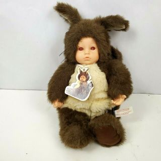 Anne Geddes Large 14 " Brown Squirrel Baby Doll Plush Toy 1998 Animal Unimax Toys