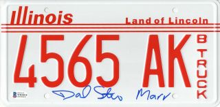 Daniel Stern Signed Auto Home Alone License Plate Marv Beckett Bas 1