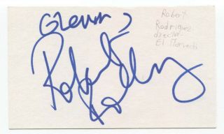 Robert Rodriguez Signed 3x5 Index Card Autographed Director Alita: Battle Angel