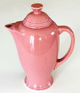 Homer Laughlin Pottery Fiesta Fiestaware Pink Coffee Pot Server Carafe Deco Mcm