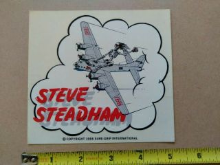 Vintage Steve Steadham Sure Grip 1986 Skateboard Sticker Nos