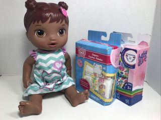 Hasbro Baby Alive Doll & Diapers 2015 African American Girl Potty Training Toy