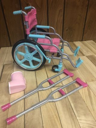 My Life Doll Pink And Blue Wheelchair,  Crutches,  And Cast