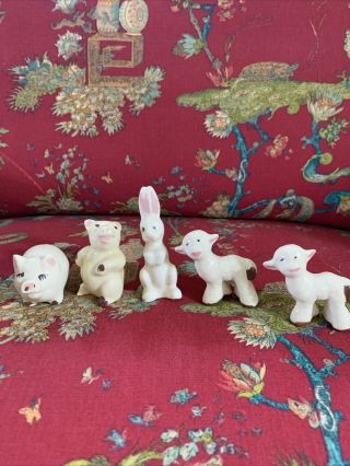 5 Shawnee Pottery Miniatures Cold Paint,