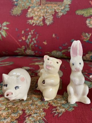 5 Shawnee pottery Miniatures Cold Paint, 2