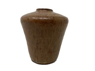 Vintage Mid Century Earthy Signed Studio Pottery Weed Pot Vase