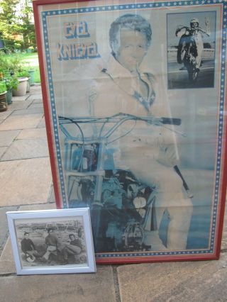 Vintage Event Poster Of Evel Knievel 1970s.  23 " X 35 ".