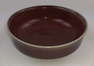 Iron Mountain Stoneware 8 Inch Serving Bowl Plum Red
