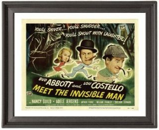 Abbott And Costello Meet The Invisible Man 5 - Picture Frame 8x10 Inches - Poste