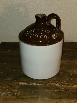 Vintage Wj Gordy Georgia Corn Jug Signed 9 " X 5.  75 "