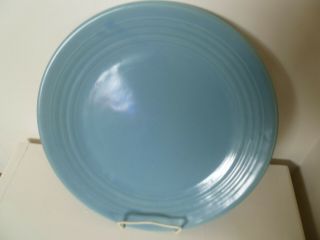 Vintage Bauer Pottery Ring Ware 13 Inch Chop Plate - Light Blue