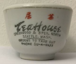 Tea House Chinese Restaurant Tea Cup Seattle Washington F.  S.  Louie Berkeley