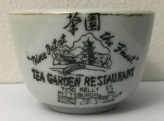 Tea Garden Restaurant Chinese Restaurant Tea Cup Pittsburgh Pennsylvania Vintage