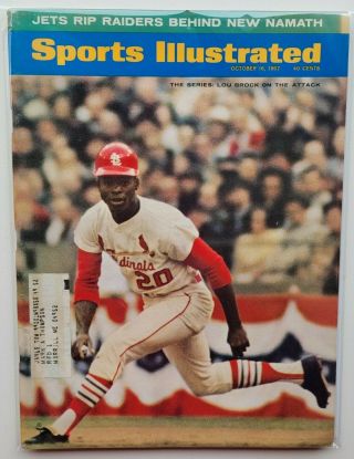 1967 Sports Illustrated World Series St Louis Cardinals Detroit Tigers Lou Brock