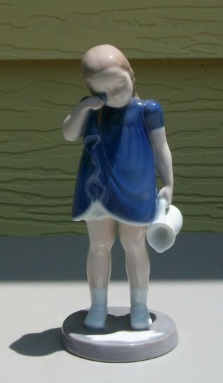 Bing And Grondahl Figurine Of Girl Crying Over Spilt Milk