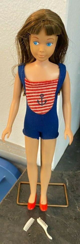 Vintage 1965 Mattel Barbie Bend Legs Skipper Doll 1030 American Girl Brunette
