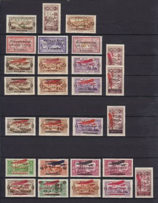Lebanon 1926/1930,  Air Mail,  Yv Pa 13/35,  24 Stamps,  Mlh