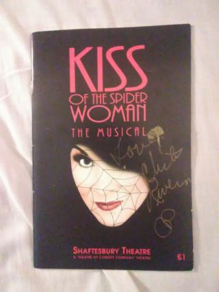 Chita Rivera Signed In - Person Autographed Playbill Kiss Of The Spider Woman
