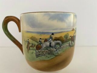 Antique W.  T.  Copeland & Sons England Cup - Art By Lionel Edwards English Fox Hunt