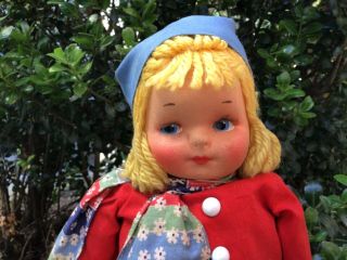 Vintage 1940’s Georgene Novelty Dutch Boy Cloth Doll