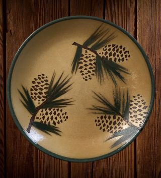 Monroe Salt Maine Pottery Pine Cone Ceramic Lunch Salad Plate