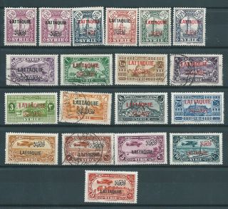 Lattaquie Syria Lot Overprints Hinged With High Values