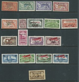 Alaouites Syria Lot With Overprints On France Hinged Fresh Looking
