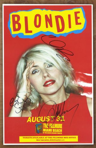Blondie Debbie Harry Autographed Gig Poster Heart Of Glass