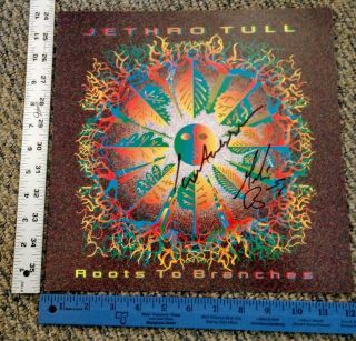 Jethro Tull Signed Roots To Branches Album Poster Flat By Ian & Martin