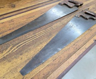 Rare Antique Tools Fine Woodworking Disston & Ws Crosscut Saws Great ☆usa