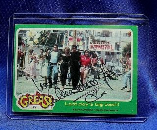 Grease Movie Trading Card Signed Autographed By Olivia Newton John " Sandy "