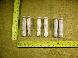 6 X Excavated Vintage Victorian Age 1860 Binding Doll Arms All Pairs 2 " A 13730