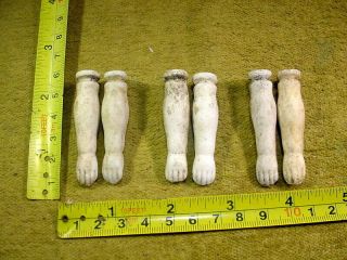 6 X Excavated Vintage Victorian Age 1860 Binding Doll Arms All Pairs 2 " A 13732