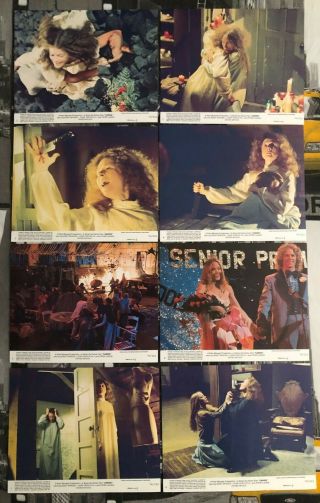 Carrie (1976) Full Set Of Us 8 " X10 " Lobby Cards.  Near.