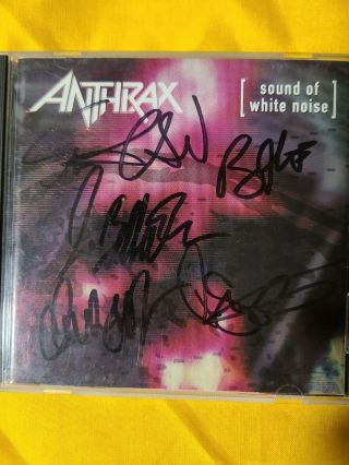 Anthrax Signed Cd Sound Of White Noise