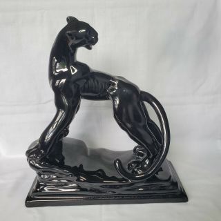 Stunning Vintage Royal Haeger Black Panther Sculpture
