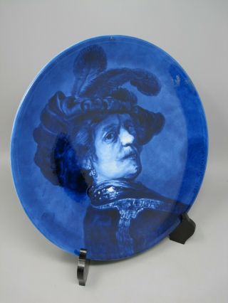 13.  5 " Large Royal Delft Platter Charger Portrait Rembrandt Naar