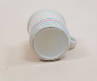 McCoy Pottery Pink & Blue Stripe Coffee Mug Cup Set Of 4 1412 USA 3
