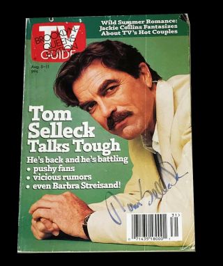 Tom Selleck Talks Tough Hand Signed Autographed Tv Guide August 5 - 11 With