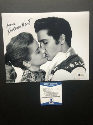Dolores Hart Autographed Signed 8x10 Photo Beckett Bas Elvis Presley Rare