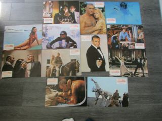 Never Say Never Again James Bond Sean Connery 12 Film Cinema Foreign Lobby Cards
