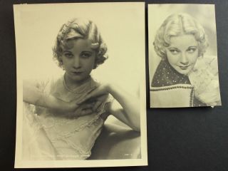 Una Merkell (1903 - 1986) (42nd Street) Autograph 8 X 10 And 5 X 7 Photos