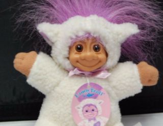 Russ troll doll plush LAMB SUIT soft body 8 INCH WITH TAGS/SITTIN 2