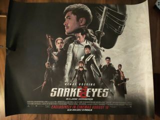 Snake Eyes G.  I.  Joe Origins Uk Quad Cinema Film Movie Poster / The Raid