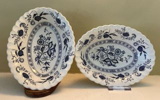 J.  G.  Meakin Blue Nordic Vegetable Bowls (9 " Long By 7 " Wide)