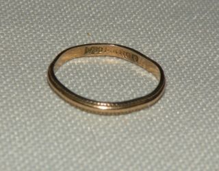 Tiny Vintage Or Antique 1/30 10k Rgp Baby Ring W Beaded Edges